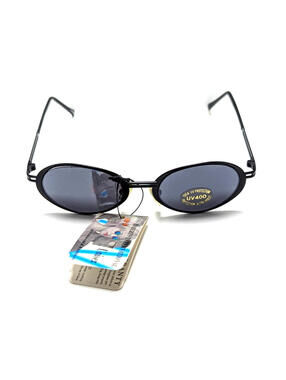 Retro Y2K Gray UV400 Lens Casual Minimalist Black Oval Unisex Fashion Sunglasses